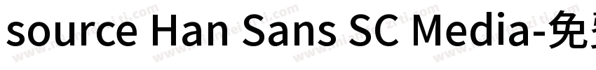 source Han Sans SC Media字体转换